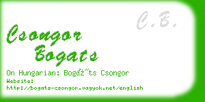 csongor bogats business card